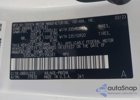 2023 Toyota Sienna 25Th Anniversary Edition from USA, damaged, VIN 5TDCRKEC3PS156381
